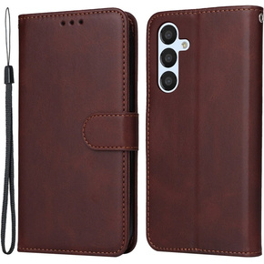 Откидной чехол для Samsung Galaxy A34 5G, Leather Wallet, коричневый