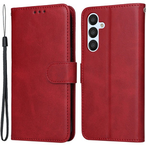 Откидной чехол для Samsung Galaxy A34 5G, Leather Wallet, красный