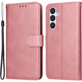 Откидной чехол для Samsung Galaxy A34 5G, Leather Wallet, розовый rose gold