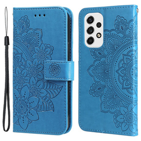Откидной чехол для Samsung Galaxy A53 5G, Mandala Flower, синий