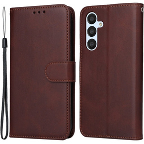 Откидной чехол для Samsung Galaxy A54 5G, Leather Wallet, коричневый