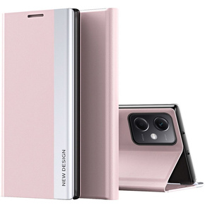 Откидной чехол для Xiaomi Poco X5 Pro 5G / Redmi Note 12 Pro, Side Magnetic, розовый