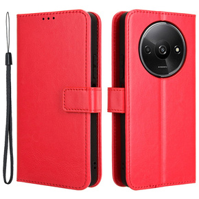 Откидной чехол для Xiaomi Redmi A3, Crazy Horse Wallet, красный