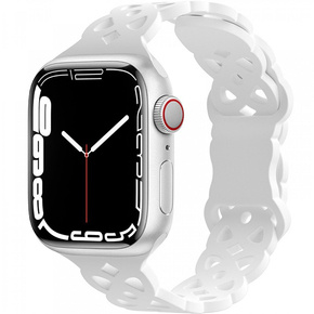 Силиконовый ремешок для Apple Watch 1/2/3/4/5/6/7/8/SE/ULTRA 42/44/45/49mm, White