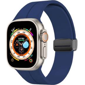 Силиконовый ремешок для Apple Watch 1/2/3/4/5/6/7/8/SE/Ultra 42/44/45/49mm, Midnight Blue