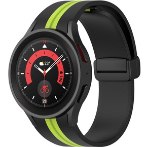 Силиконовый ремешок для Fitbit Inspire 3, Red Samsung Galaxy Watch 4 / 5 40/42/44/46/45MM PRO, Black / Lime