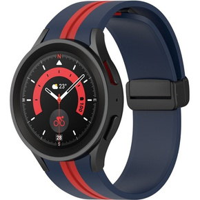 Силиконовый ремешок для Fitbit Inspire 3, Red Samsung Galaxy Watch 4 / 5 40/42/44/46/45MM PRO, Dark Blue / Red