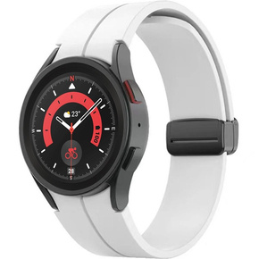 Силиконовый ремешок для Fitbit Inspire 3, Red Samsung Galaxy Watch 4 / 5 40/42/44/46/45MM PRO, White