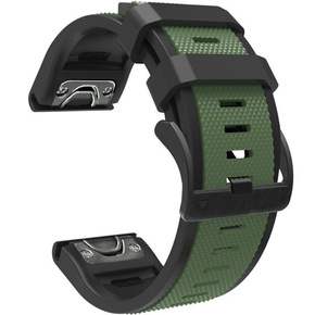 Силиконовый ремешок для Garmin Fenix 5/6/7 Forerunner 945/935, Green / Black