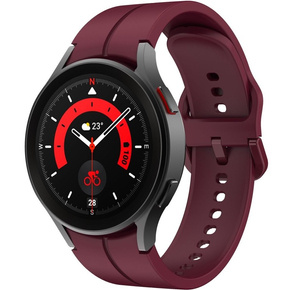 Силиконовый ремешок для Samsung Galaxy Watch 4/5 40/42/44/46/45mm Pro, Claret