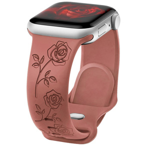 Силиконовый ремешок Apple Watch 1/2/3/4/5/6/7/8/SE 38/40/41/mm, Leopard, белый