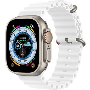 Силиконовый ремешок Apple Watch 1/2/3/4/5/6/7/8/SE 38/40/41/mm, White