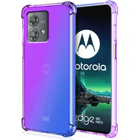 Чехол для Motorola Edge 40 Neo, Gradient Dropproof, Фиолетовый / синий