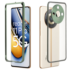 Чехол для Realme 11 Pro 5G / Pro+ 5G, Frame Case, зелёный