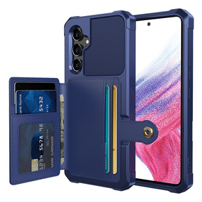 Чехол для Samsung Galaxy A54 5G, Card Holder Kickstand, синий