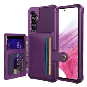 Чехол для Samsung Galaxy A54 5G, Card Holder Kickstand, фиолетовый