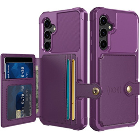 Чехол для Samsung Galaxy S23 FE, Card Holder Kickstand, фиолетовый