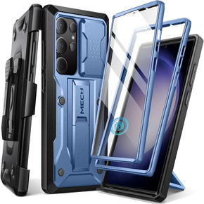 Чехол для Samsung Galaxy S23 Ultra, Tongate MECH Series Clip, синий