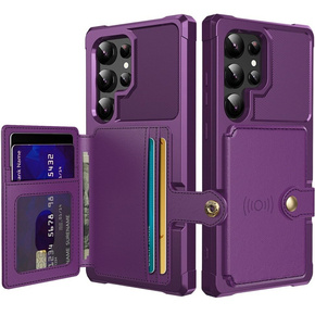 Чехол для Samsung Galaxy S24 Ultra, Card Holder Kickstand, фиолетовый