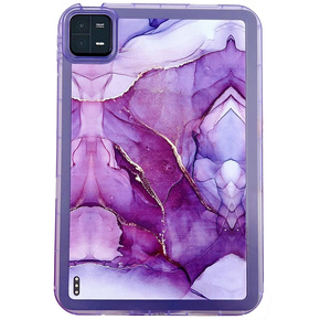 Чехол для Xiaomi Pad 6, гибридный TPU, Marble, фиолетовый