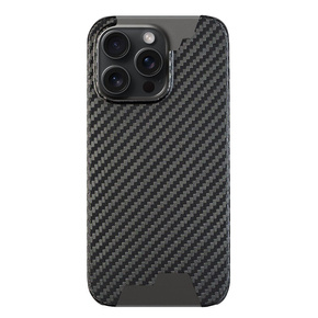 Чехол для iPhone 14 Pro Max, Carbon Fiber, матовый чёрный