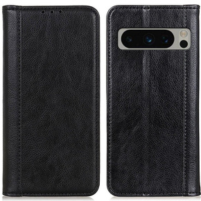 Чехол до Google Pixel 8 Pro, Wallet Litchi Leather, чёрный