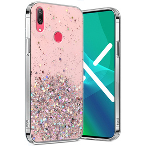 Чехол до Huawei Y7 2019, Glittery, розовый