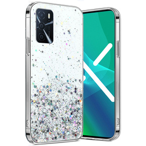 Чехол до Oppo A16 / A16s / A54s, Glittery, прозрачный