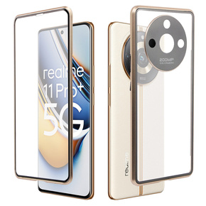 Чехол до Realme 11 Pro 5G / Pro+ 5G, Magnetic Dual Glass, золотой