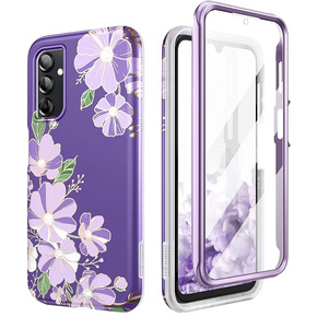 Чехол до Samsung Galaxy A14 4G/5G, Suritch Full Body Flowers, фиолетовый