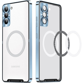 Чехол до Samsung Galaxy S21 FE 5G, CamShield MagSafe, прозрачный / синий
