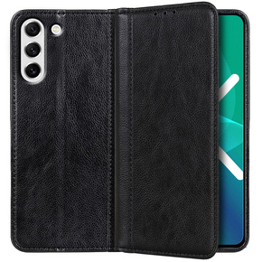 Чехол до Samsung Galaxy S21 FE, Wallet Litchi Leather, чёрный