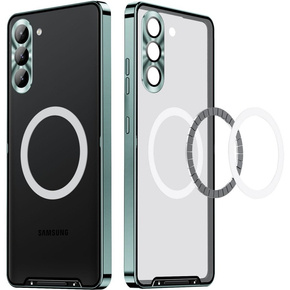 Чехол до Samsung Galaxy S23 Plus, CamShield MagSafe, прозрачный / зеленый