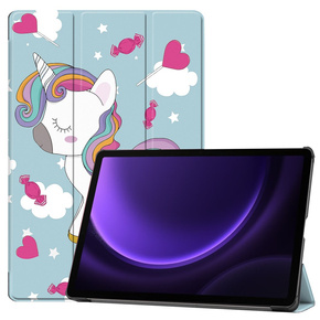 Чехол до Samsung Galaxy Tab S9 FE, Smartcase Pen Slot, unicorn