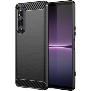 Чехол до Sony Xperia 1 V, Carbon, чёрный