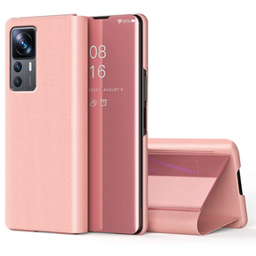 Чехол до Xiaomi 12T / 12T Pro, Clear View, розовый rose gold