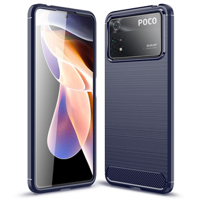 Чехол до Xiaomi Poco X4 Pro 5G, Carbon, синий