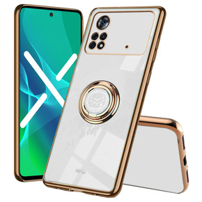 Чехол до Xiaomi Poco X4 Pro 5G, Electro Ring, белый