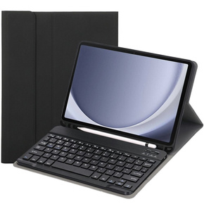 Чехол + клавиатура Samsung Galaxy Tab A9+, Leather Pen Slot, чёрный