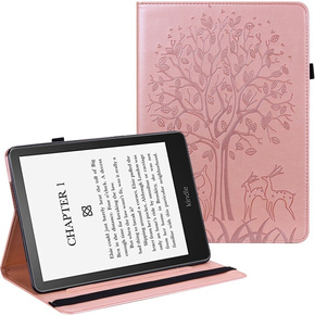 Чехол-накладка для Amazon Kindle Paperwhite 5 (2021), tree, розовый rose gold