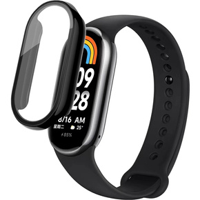 Чехол 2 в 1 + закаленное стекло для Xiaomi Smart Band 8, чёрный