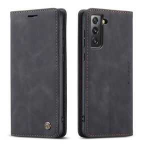Чехол CASEME для Samsung Galaxy S21 FE, Leather Wallet Case, чёрный