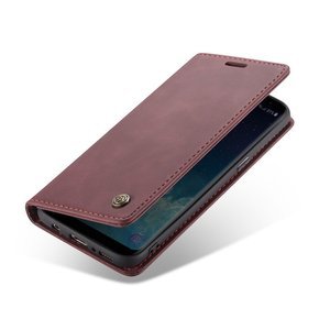 Чехол CASEME для Samsung Galaxy S8, Leather Wallet Case, бордовый