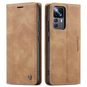 Чехол CASEME для Xiaomi 12T / 12T Pro, Leather Wallet Case, коричневый