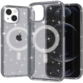 Чехол Dropproof Glitter MagSafe для iPhone 14 Plus, Black