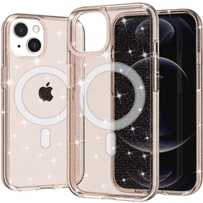Чехол Dropproof Glitter MagSafe для iPhone 14 Plus, Gold