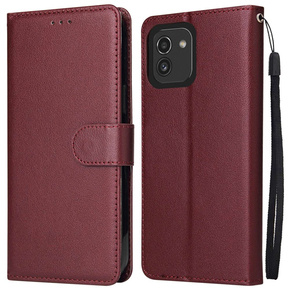 Чехол Elegant Wallet до Samsung Galaxy A03, Wine Red