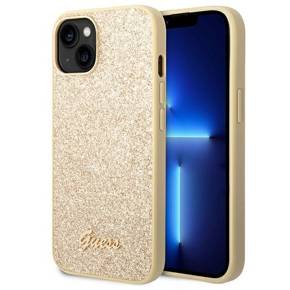 Чехол GUESS до iPhone 14 Plus, Glitter Script Hardcase, золотой