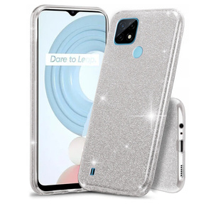 Чехол Glitter Case до Realme C21, Silver