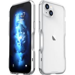 Чехол LUPHIE для iPhone 14, Armor Bumper, серебряный